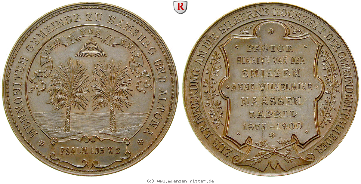 personenmedaillen-smissen-hinrich-van-der--deutscher-mennonitenpastor-bronzemedaille/50798.jpg