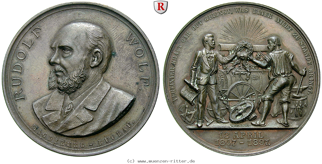 Klicken Sie auf das Bild um es auf Ihrem Rechner zu speichern personenmedaillen-wolf-rudolf-ernst--deutscher-unternehmer-silbermedaille/61874.jpg