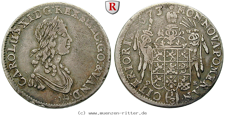 Klicken Sie auf das Bild um es auf Ihrem Rechner zu speichern pommern-karl-xi-1-3-taler/100846.jpg