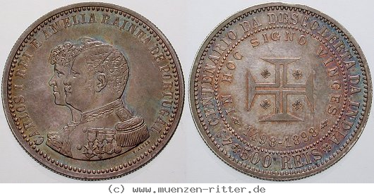 Klicken Sie auf das Bild um es auf Ihrem Rechner zu speichern portugal-carlos-i-500-reis/ag10904.jpg