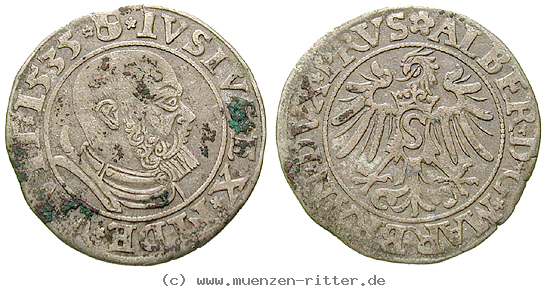Klicken Sie auf das Bild um es auf Ihrem Rechner zu speichern preussen-herzogtum-albrecht-von-brandenburg-groschen/47122.jpg