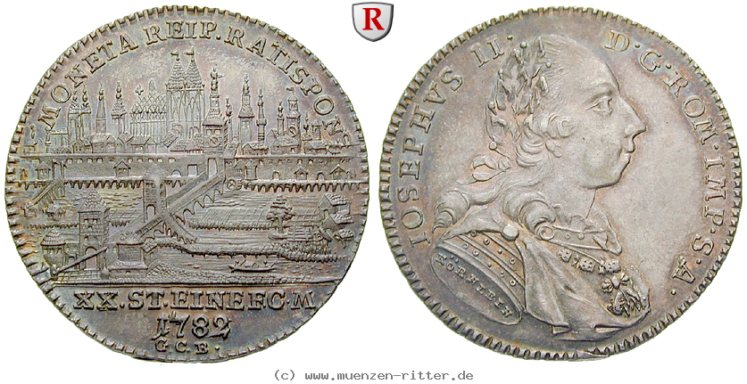 Klicken Sie auf das Bild um es auf Ihrem Rechner zu speichern regensburg-stadt-1-2-konventionstaler/27228.jpg