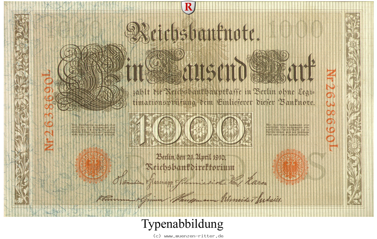 Klicken Sie auf das Bild um es auf Ihrem Rechner zu speichern reichsbanknoten-und-reichskassenscheine-1000-mark/rb45.jpg