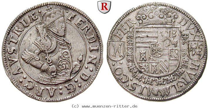Klicken Sie auf das Bild um es auf Ihrem Rechner zu speichern roemisch-deutsches-reich-erzherzog-ferdinand-1-4-taler/25372.jpg