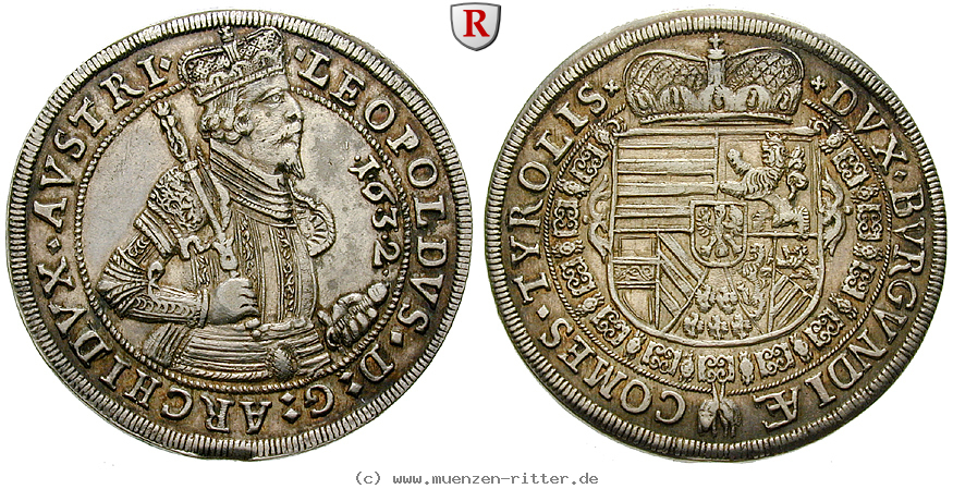 Klicken Sie auf das Bild um es auf Ihrem Rechner zu speichern roemisch-deutsches-reich-erzherzog-leopold-v-1-2-taler/35451.jpg