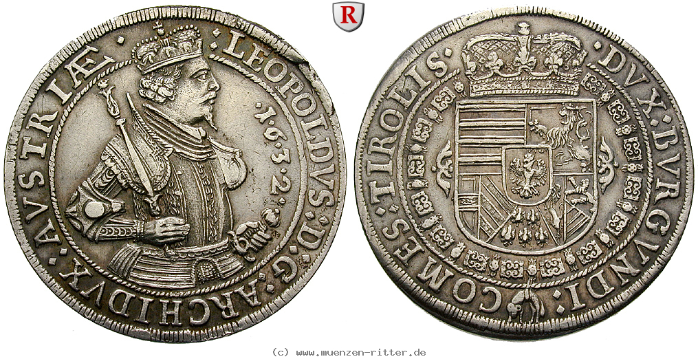 Klicken Sie auf das Bild um es auf Ihrem Rechner zu speichern roemisch-deutsches-reich-erzherzog-leopold-v-taler/60730.jpg