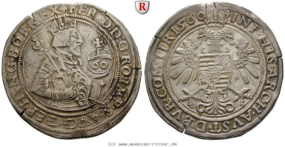 Klicken Sie auf das Bild um es auf Ihrem Rechner zu speichern roemisch-deutsches-reich-ferdinand-i-guldentaler/102436.jpg