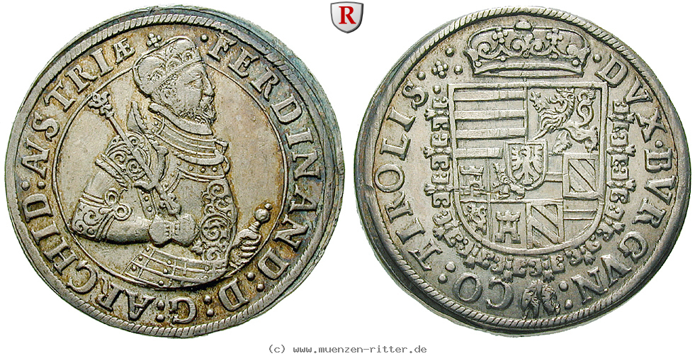 Klicken Sie auf das Bild um es auf Ihrem Rechner zu speichern roemisch-deutsches-reich-ferdinand-ii--als-erzherzog-taler/72379.jpg
