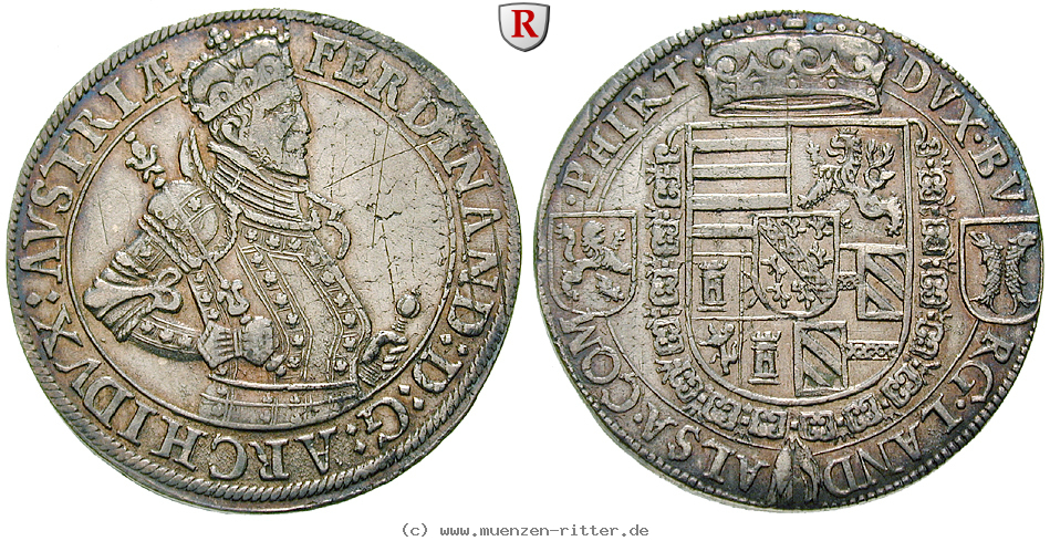 Klicken Sie auf das Bild um es auf Ihrem Rechner zu speichern roemisch-deutsches-reich-ferdinand-ii--als-erzherzog-taler/72711.jpg