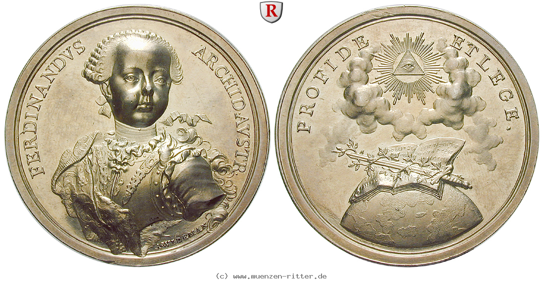 Klicken Sie auf das Bild um es auf Ihrem Rechner zu speichern roemisch-deutsches-reich-ferdinand-karl-von-oesterreich-este--vierzehntes-kind-maria-theresias-silbermedaille/51368.jpg