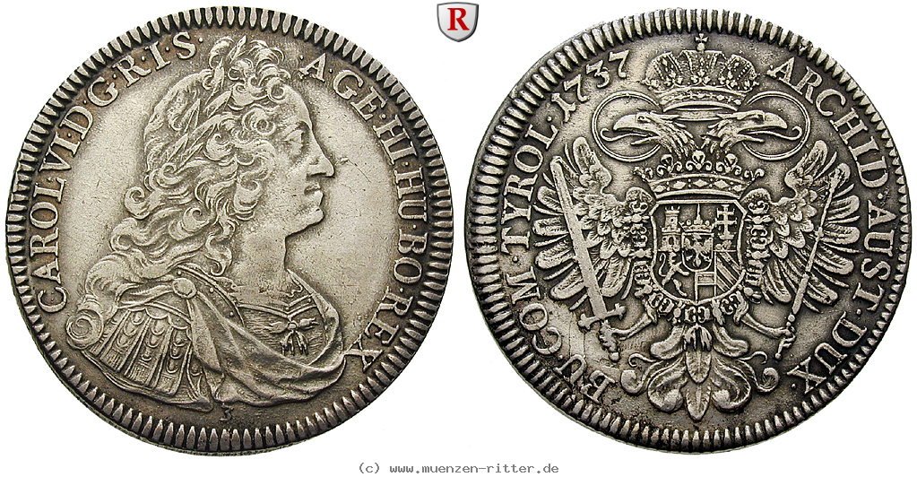 Klicken Sie auf das Bild um es auf Ihrem Rechner zu speichern roemisch-deutsches-reich-karl-vi-reichstaler/85183.jpg