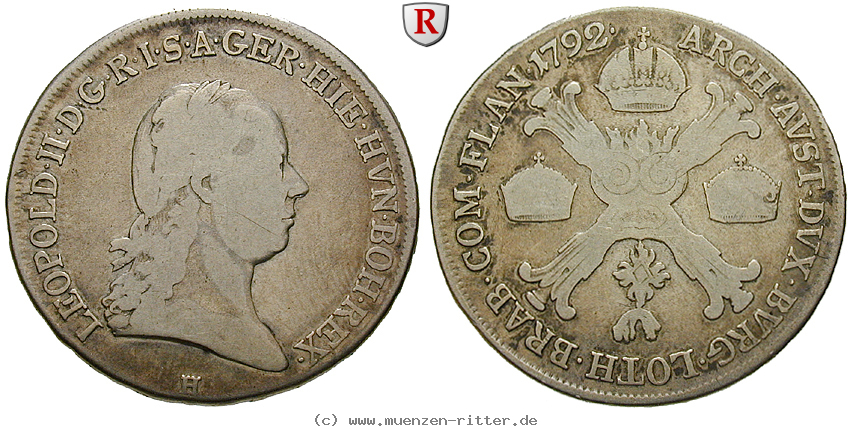 Klicken Sie auf das Bild um es auf Ihrem Rechner zu speichern roemisch-deutsches-reich-leopold-ii-1-2-kronentaler/34030.jpg