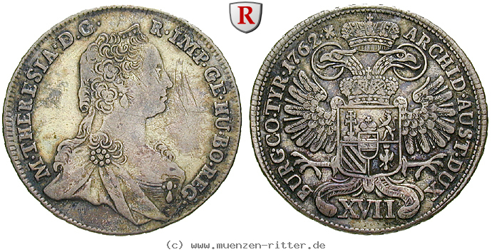 Klicken Sie auf das Bild um es auf Ihrem Rechner zu speichern roemisch-deutsches-reich-maria-theresia-17-kreuzer/84080.jpg