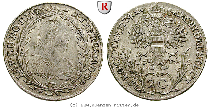 Klicken Sie auf das Bild um es auf Ihrem Rechner zu speichern roemisch-deutsches-reich-maria-theresia-20-kreuzer/61617.jpg