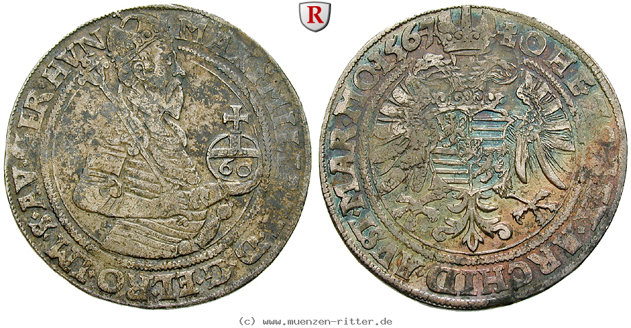 Klicken Sie auf das Bild um es auf Ihrem Rechner zu speichern roemisch-deutsches-reich-maximilian-ii-guldentaler/70102.jpg