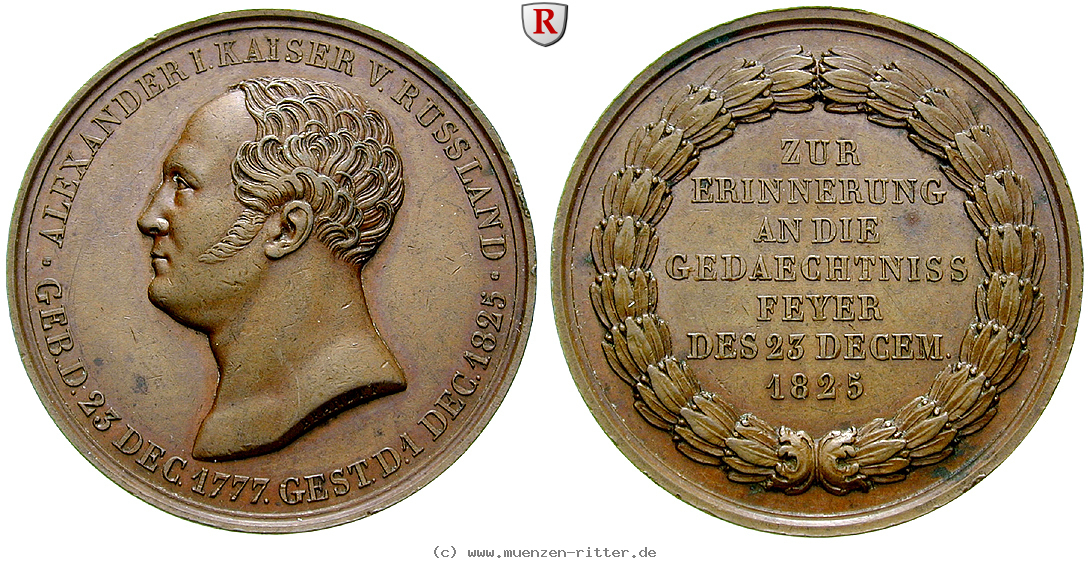 Klicken Sie auf das Bild um es auf Ihrem Rechner zu speichern russland-alexander-i-bronzemedaille/85187.jpg