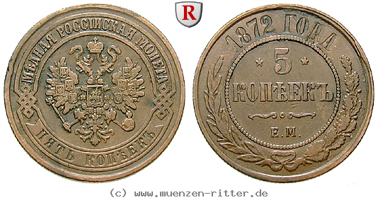 Klicken Sie auf das Bild um es auf Ihrem Rechner zu speichern russland-alexander-ii-5-kopeken/80133.jpg