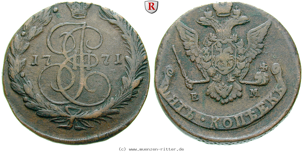 Klicken Sie auf das Bild um es auf Ihrem Rechner zu speichern russland-katharina-ii-5-kopeken/32171.jpg