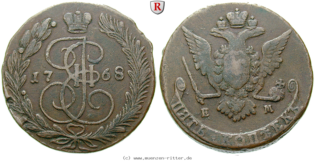 Klicken Sie auf das Bild um es auf Ihrem Rechner zu speichern russland-katharina-ii-5-kopeken/47209.jpg