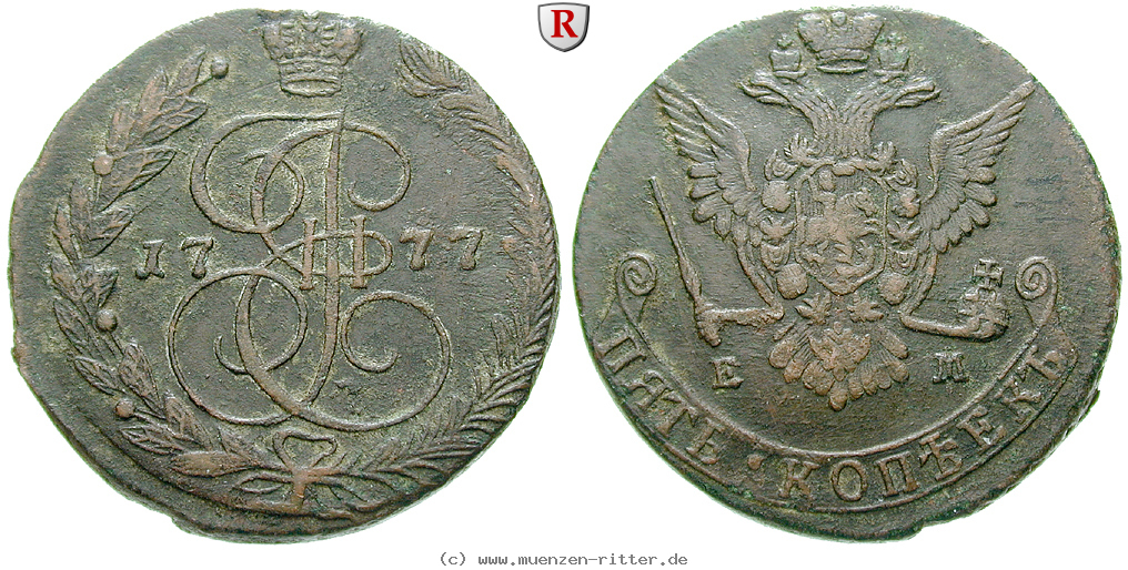 Klicken Sie auf das Bild um es auf Ihrem Rechner zu speichern russland-katharina-ii-5-kopeken/51338.jpg