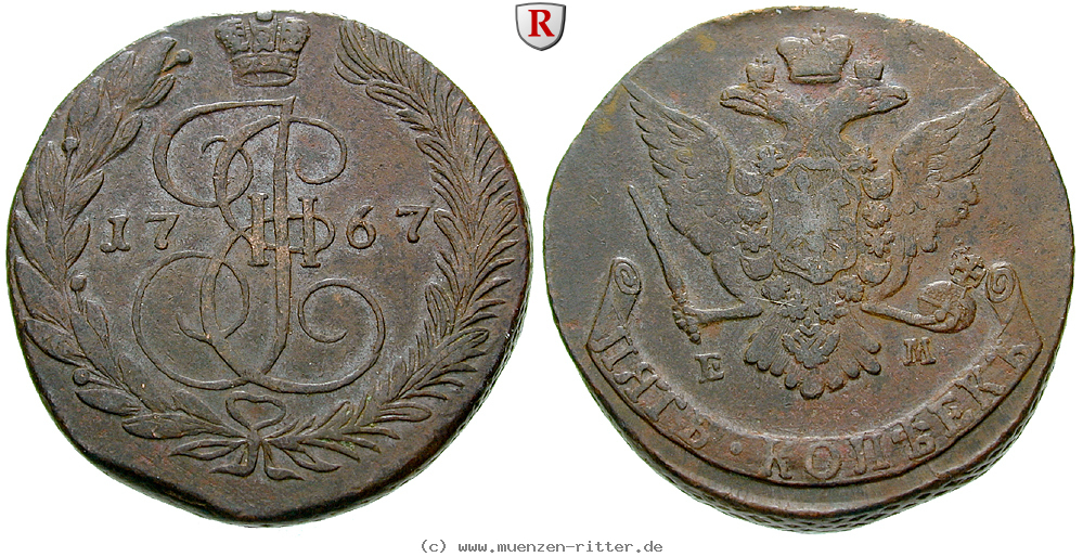 Klicken Sie auf das Bild um es auf Ihrem Rechner zu speichern russland-katharina-ii-5-kopeken/79860.jpg