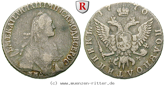 Klicken Sie auf das Bild um es auf Ihrem Rechner zu speichern russland-katharina-ii-polupoltinnik-25-kopeken/32836.jpg
