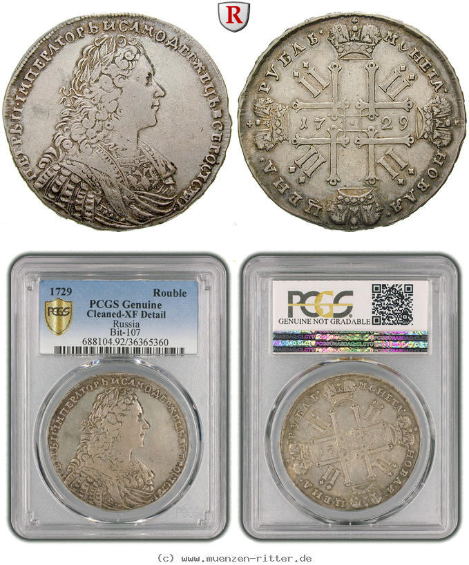 Klicken Sie auf das Bild um es auf Ihrem Rechner zu speichern russland-peter-ii-rubel/77946.jpg