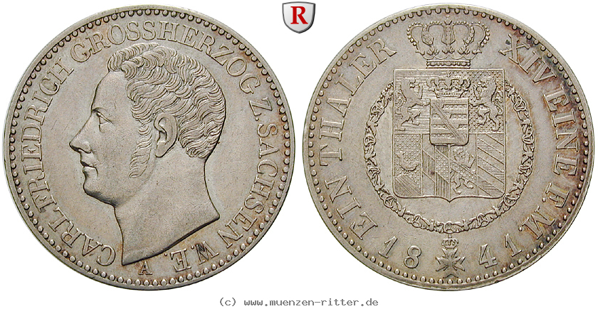 Klicken Sie auf das Bild um es auf Ihrem Rechner zu speichern sachsen-carl-friedrich-taler/27104.jpg