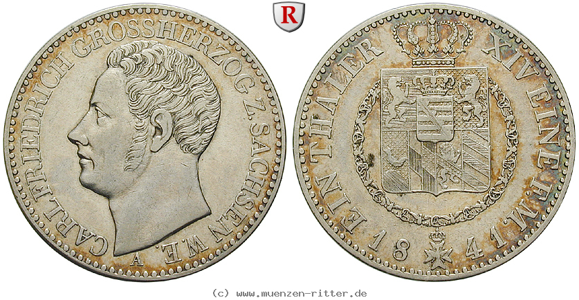 Klicken Sie auf das Bild um es auf Ihrem Rechner zu speichern sachsen-carl-friedrich-taler/32486.jpg