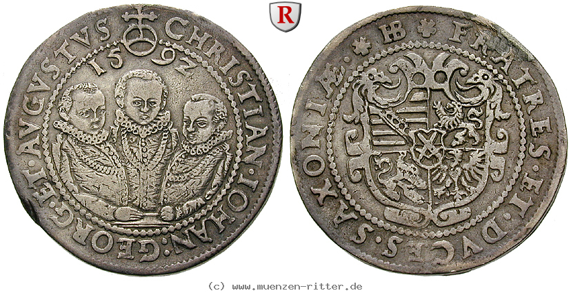 Klicken Sie auf das Bild um es auf Ihrem Rechner zu speichern sachsen-christian-ii--johann-georg-august-unter-vormundschaft-1-2-reichstaler/93025.jpg