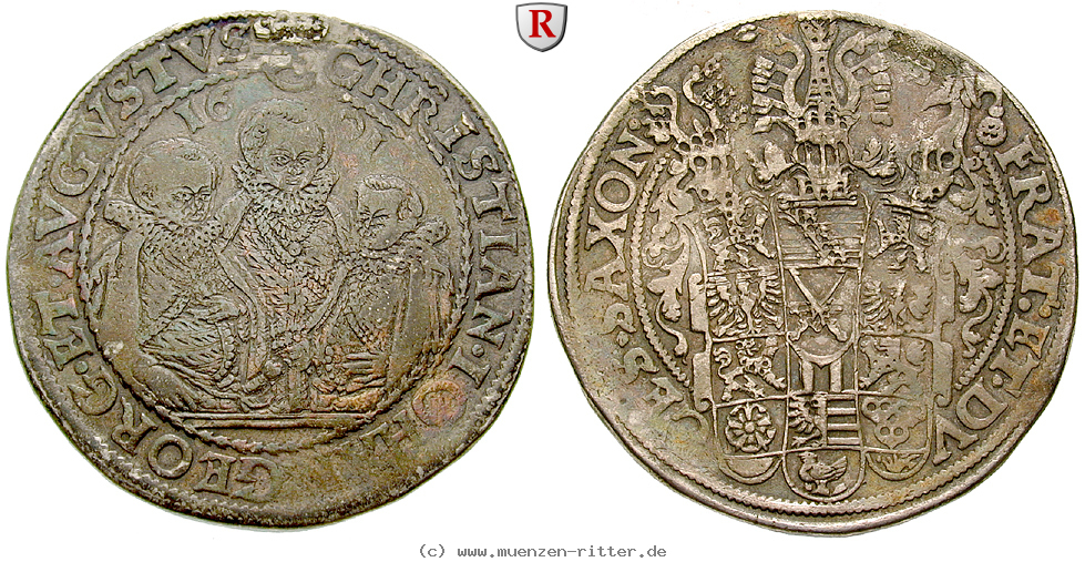 Klicken Sie auf das Bild um es auf Ihrem Rechner zu speichern sachsen-christian-ii--johann-georg-august-unter-vormundschaft-reichstaler/46994.jpg