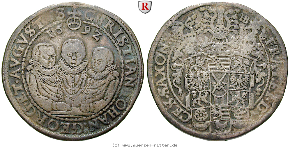 Klicken Sie auf das Bild um es auf Ihrem Rechner zu speichern sachsen-christian-ii--johann-georg-august-unter-vormundschaft-reichstaler/75529.jpg