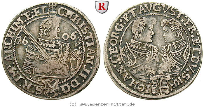 Klicken Sie auf das Bild um es auf Ihrem Rechner zu speichern sachsen-christian-ii--johann-georg-i--august-1-4-reichstaler/54400.jpg