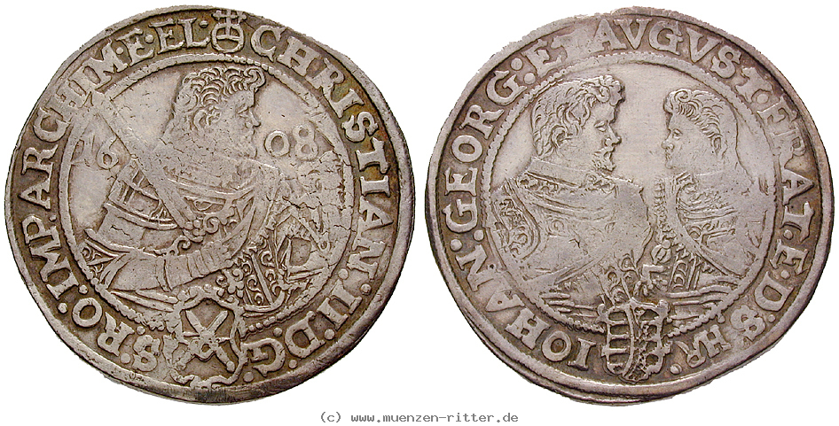 Klicken Sie auf das Bild um es auf Ihrem Rechner zu speichern sachsen-christian-ii--johann-georg-i--august-reichstaler/21308.jpg