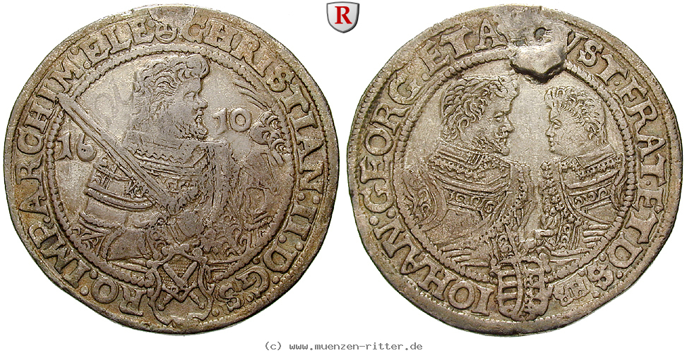 Klicken Sie auf das Bild um es auf Ihrem Rechner zu speichern sachsen-christian-ii--johann-georg-i--august-reichstaler/36008.jpg