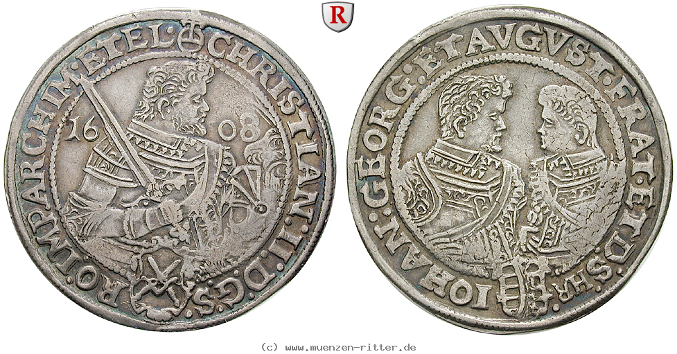 Klicken Sie auf das Bild um es auf Ihrem Rechner zu speichern sachsen-christian-ii--johann-georg-i--august-reichstaler/74368.jpg