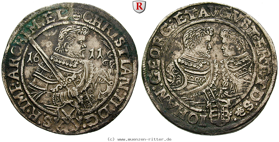 Klicken Sie auf das Bild um es auf Ihrem Rechner zu speichern sachsen-christian-ii--johann-georg-i--august-reichstaler/90992.jpg
