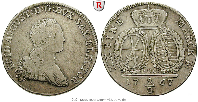 Klicken Sie auf das Bild um es auf Ihrem Rechner zu speichern sachsen-friedrich-august-ii-2-3-taler/88832.jpg