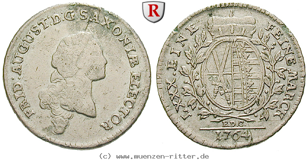 Klicken Sie auf das Bild um es auf Ihrem Rechner zu speichern sachsen-friedrich-august-iii-1-6-taler/41238.jpg