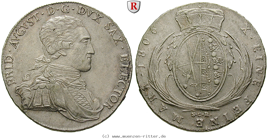 Klicken Sie auf das Bild um es auf Ihrem Rechner zu speichern sachsen-friedrich-august-iii-konventionstaler/85149.jpg