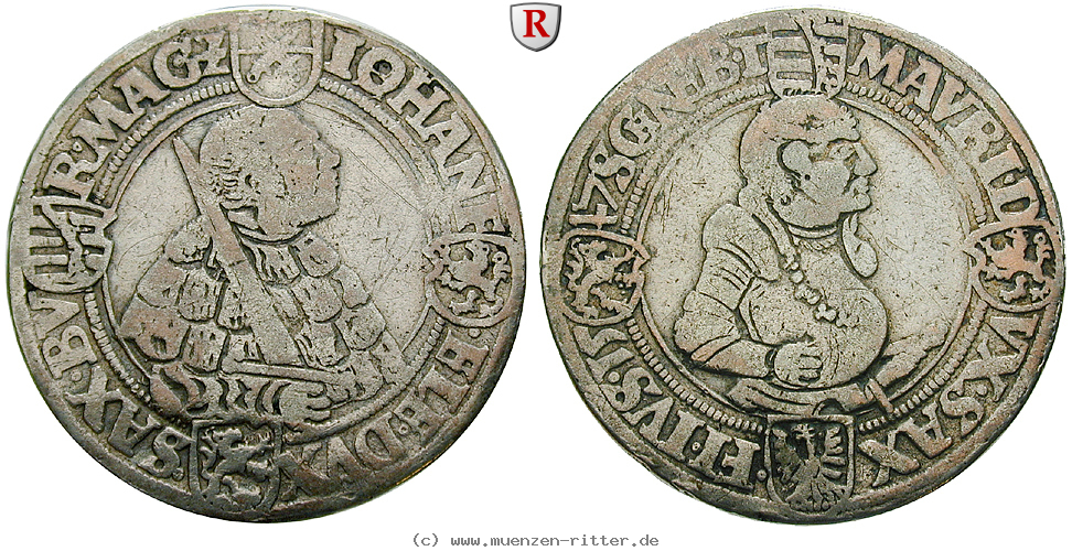 Klicken Sie auf das Bild um es auf Ihrem Rechner zu speichern sachsen-johann-friedrich-und-moritz-taler/70067.jpg