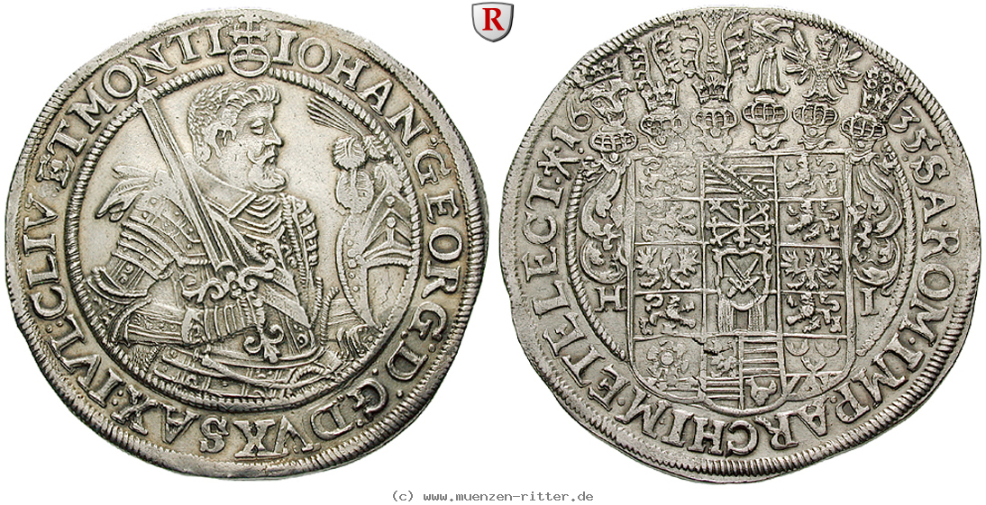 Klicken Sie auf das Bild um es auf Ihrem Rechner zu speichern sachsen-johann-georg-i-reichstaler/73576.jpg