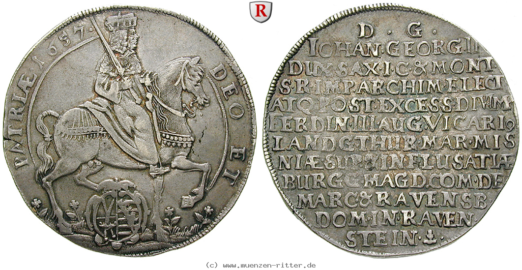 Klicken Sie auf das Bild um es auf Ihrem Rechner zu speichern sachsen-johann-georg-ii-taler/72472.jpg