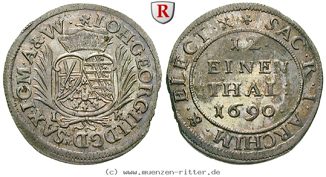 Klicken Sie auf das Bild um es auf Ihrem Rechner zu speichern sachsen-johann-georg-iii-1-12-taler/75585.jpg