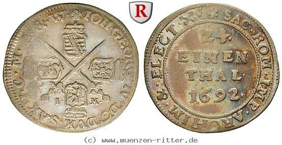 Klicken Sie auf das Bild um es auf Ihrem Rechner zu speichern sachsen-johann-georg-iv-1-24-taler/75553.jpg