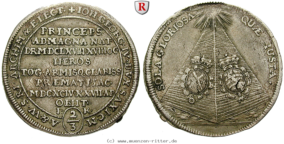 Klicken Sie auf das Bild um es auf Ihrem Rechner zu speichern sachsen-johann-georg-iv-2-3-taler/96106.jpg