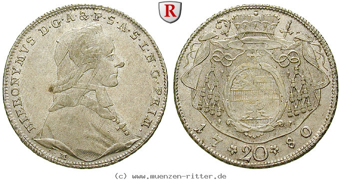 Klicken Sie auf das Bild um es auf Ihrem Rechner zu speichern salzburg-bistum-hieronymus-von-colloredo-20-kreuzer/54644.jpg