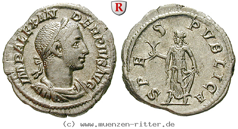 Klicken Sie auf das Bild um es auf Ihrem Rechner zu speichern severus-alexander-denar/91144.jpg