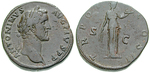 18468 Antoninus Pius, Sesterz