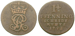 22339 Georg III., 1 1/2 Pfennig